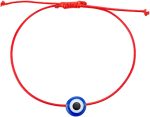 kelistom Handmade String Evil Eye Bracelet for Women Men Girls Boys Black Red Thread Adjustable Bracelets Minimalist Jewelry